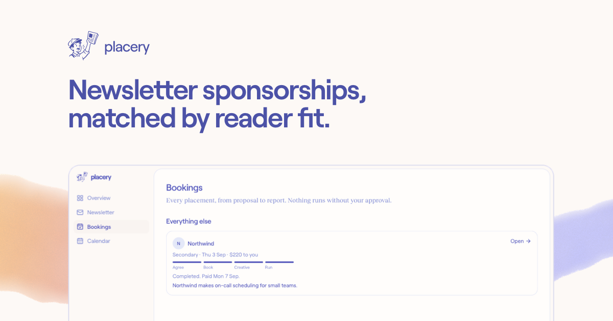 Placery — sponsors for your newsletter